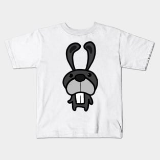 Grey rabbit is happy Kids T-Shirt